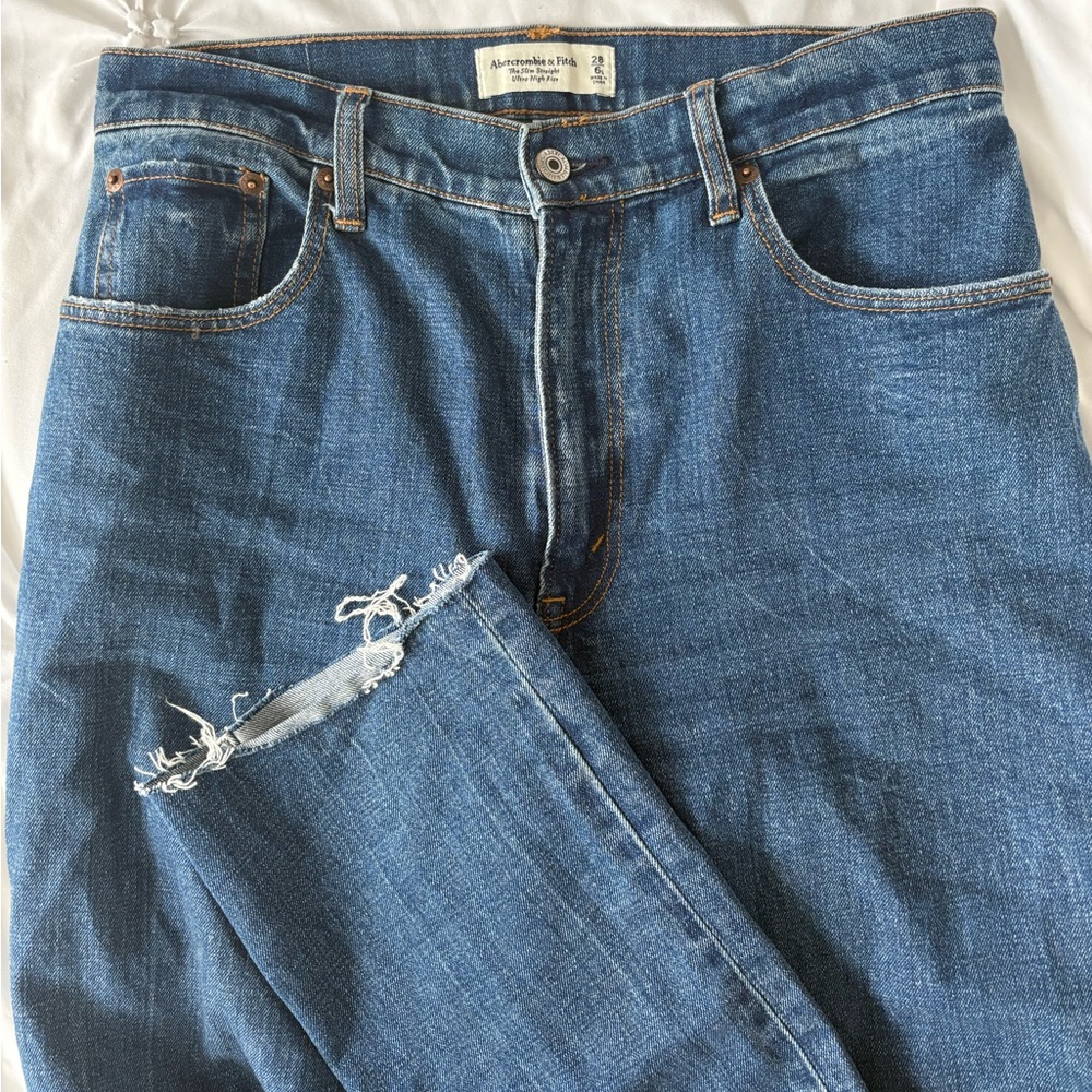 Abercrombie & Fitch Slim Straight Ultra High Rise - Curve Love - Picture 4 of 6